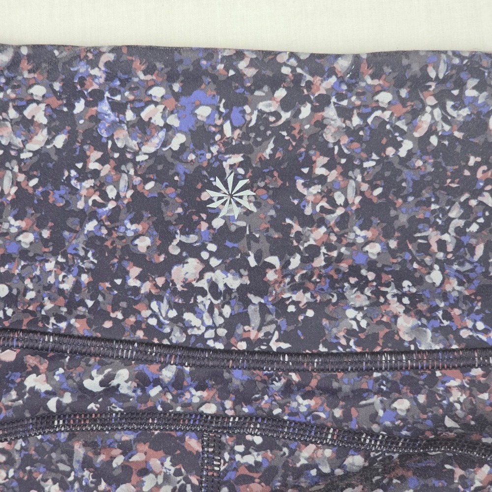 Athleta Rainier Printed Mesh Size S Purple Women High Rise Pocket Leggings - Picture 9 of 10